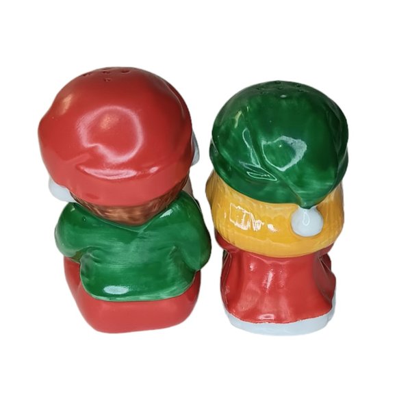 Vintage Avon Claus and Company Salt and Pepper Shakers Santa's Helpers - Picture 2 of 6